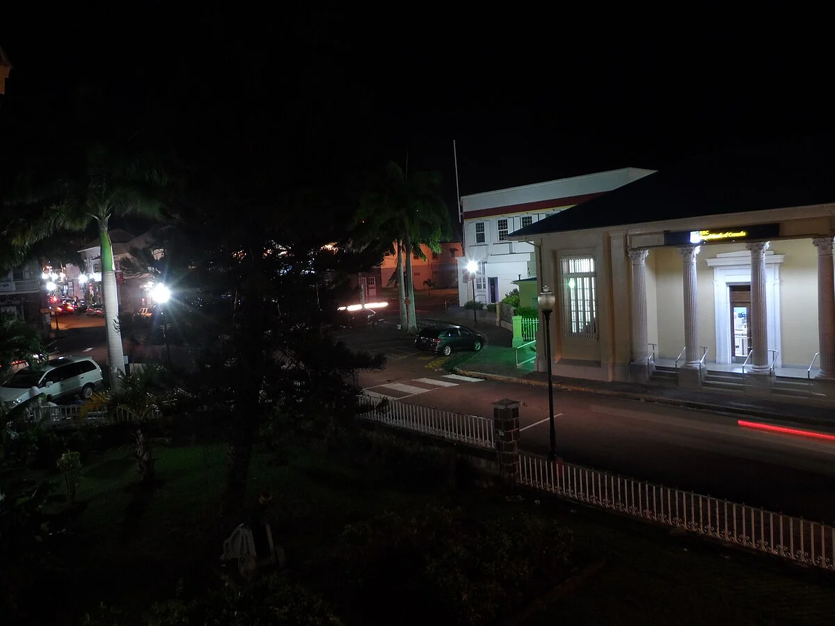 Blick auf Basseterre mit der Fort Street