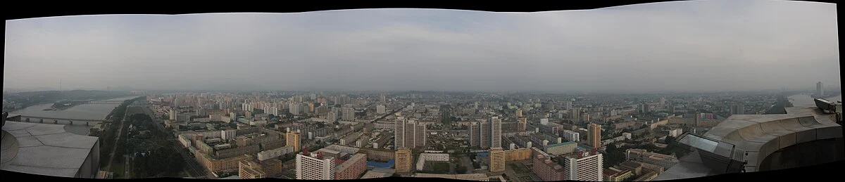 Blick vom Juche-Turm in Pjöngjang