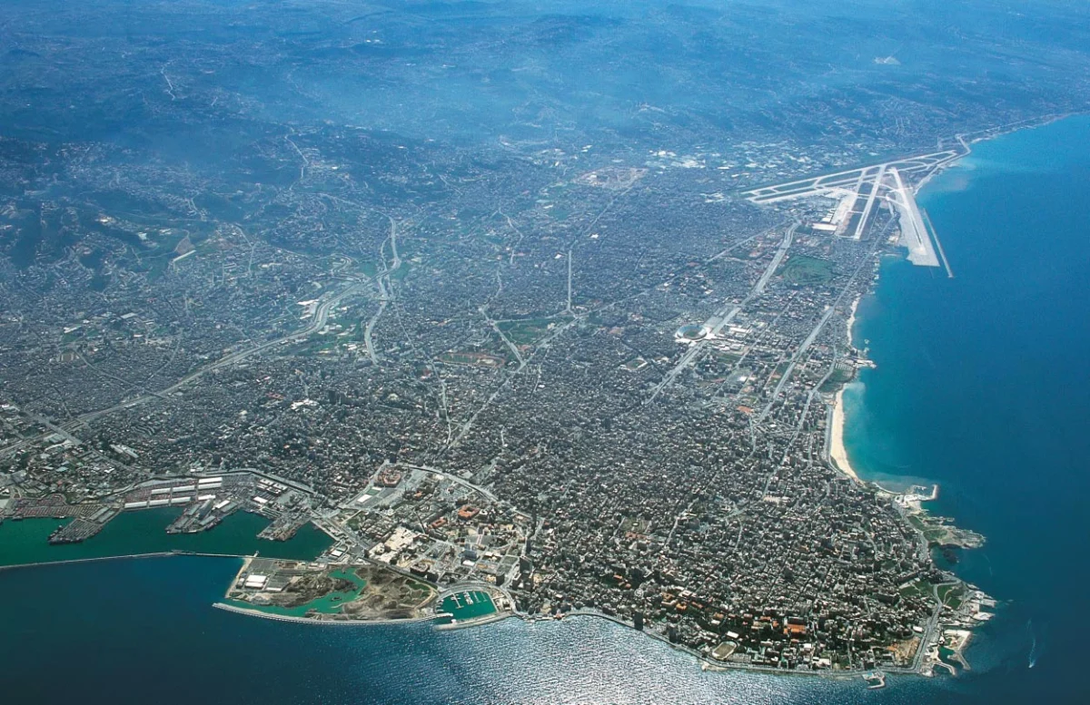 Beirut aus dem Flugzeug