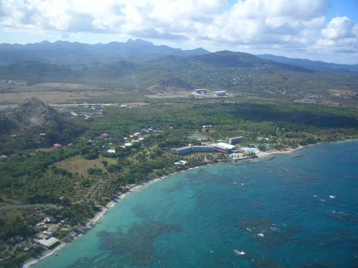 Coconut Bay bei Vieux Fort aus der Luft