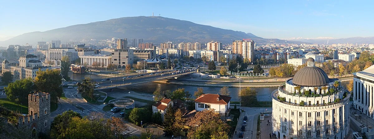 Blick von der Festung Skopje