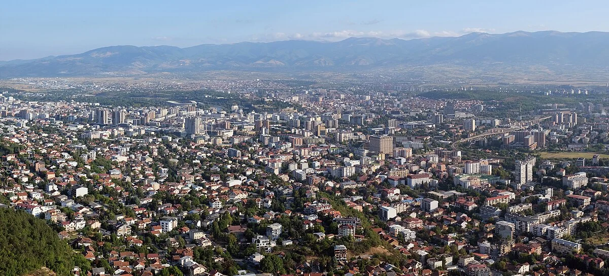 Panorama von Skopje