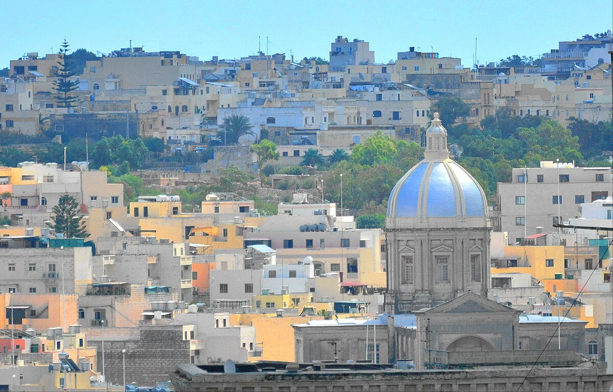 Blick von Valletta über den Grand Harbour nach Cospicua