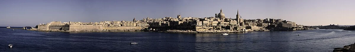 Blick von Manoel Island über Valletta bis Marsa