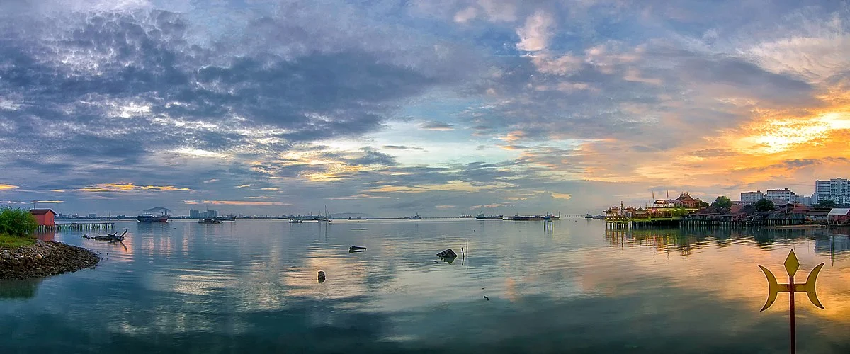 Panorama von George Town auf Penang