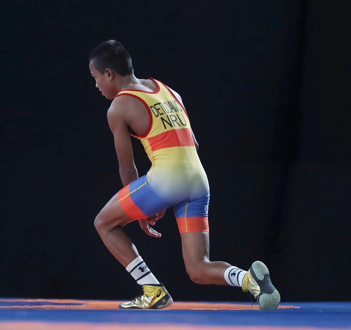Match Gruppe B im Freistilringen der Jungen 48 kg bei den Olympischen Jugend-Sommerspielen 2018 in Buenos Aires am 14.