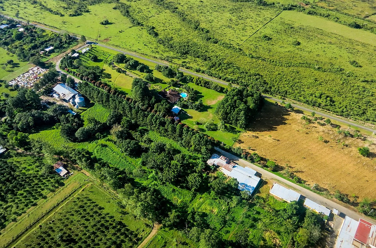 Die Umgebung von Boquete aus dem Hubschrauber
