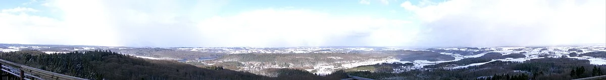 Blick vom Aussichtsturm auf der Wieżyca