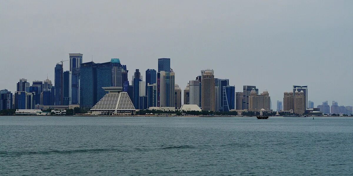 Blick vom MIA-Park auf die Skyline, Doha, Katar