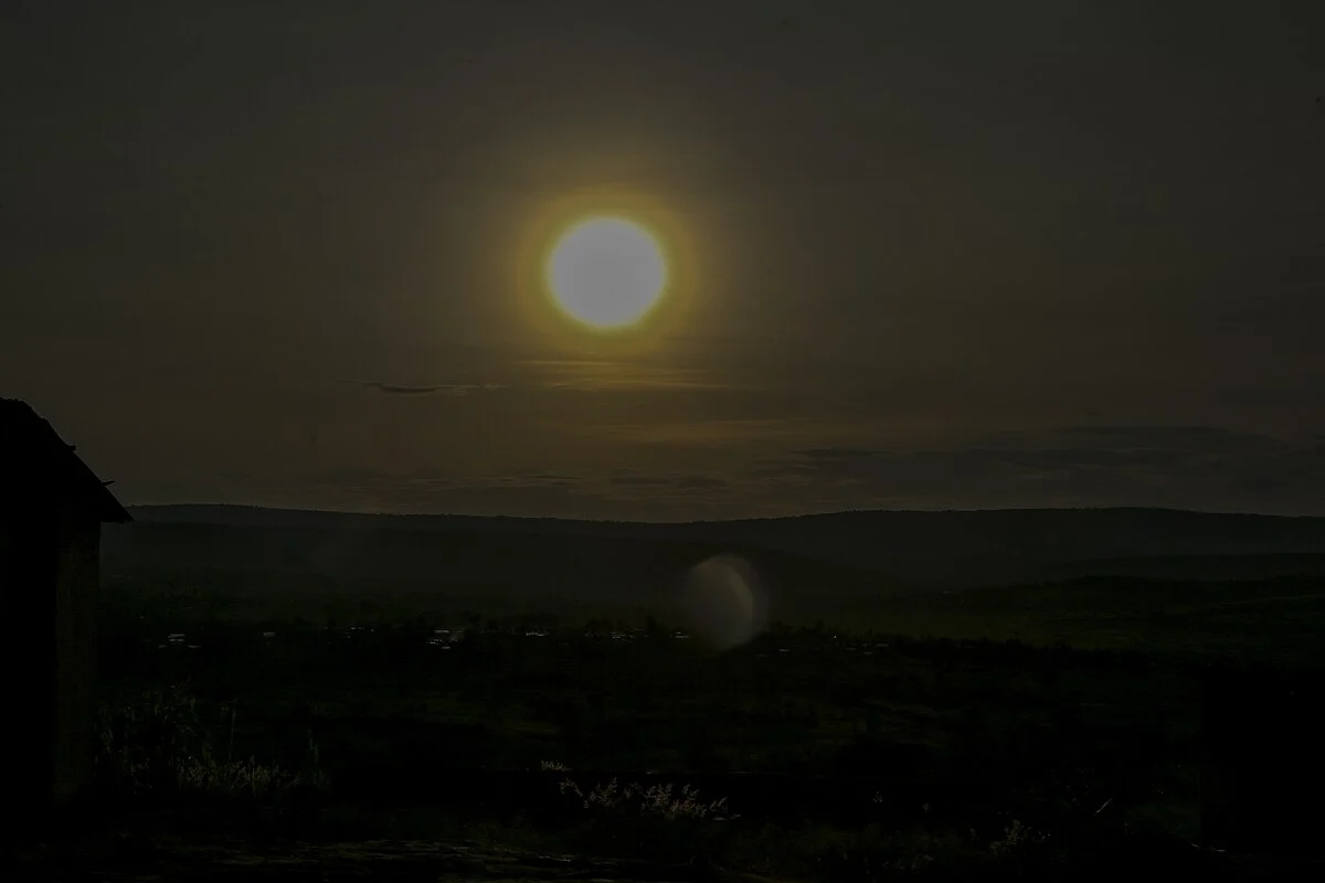 Sonnenuntergang aus der Luft