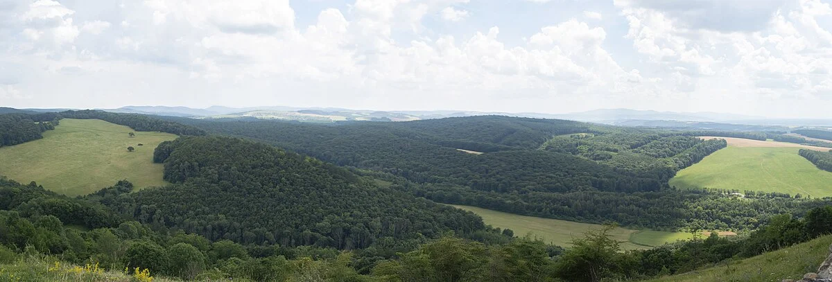 Blick von der Burg Branč nach Süden